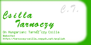 csilla tarnoczy business card